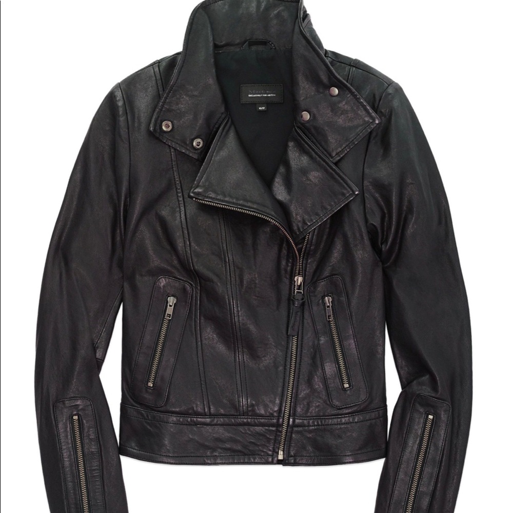 Aritzia x Mackage Black Leather Jacket